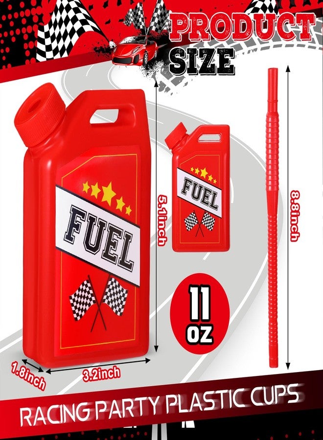 Mifoci 12 Pack Race Car Fuel Can Cups Set 11 oz Fuel Can Drinking Cups with Straw Racing Theme Birthday Party Favor for Kids Racing Car Theme Birthday Party Baby Shower Supplies - Image 2